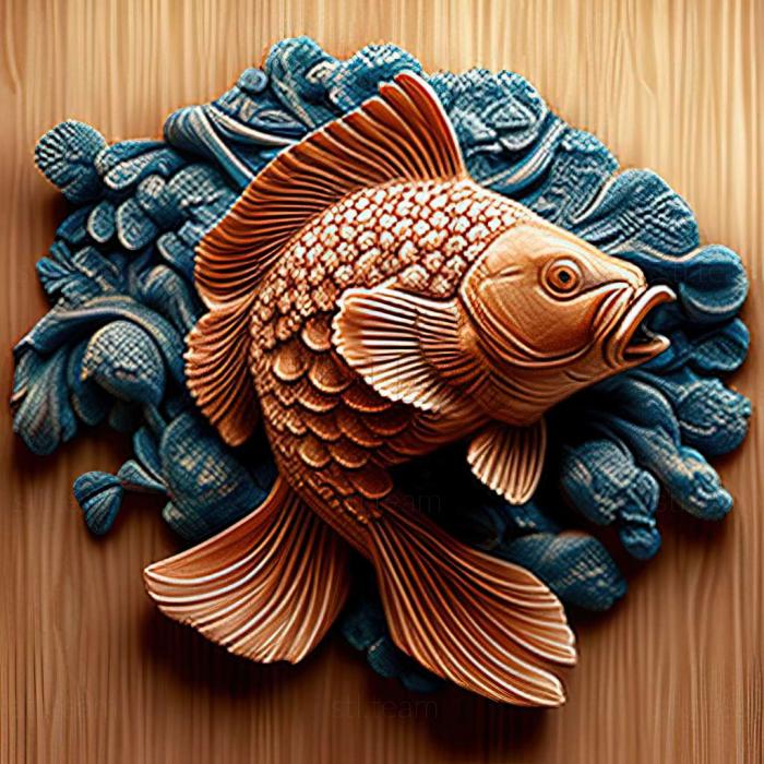 3D model Shubunkin fish (STL)